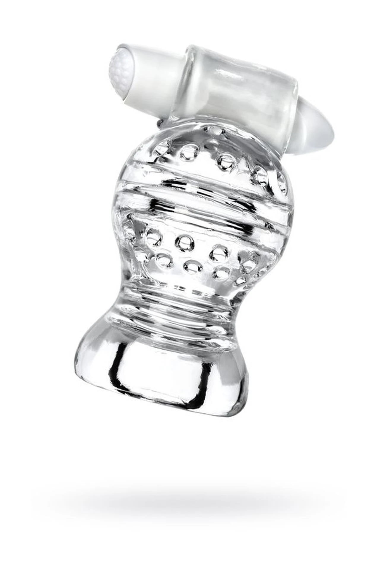Lingam Shakti, Masturbateur Vibrant, TPE, Transparent, 9 cm