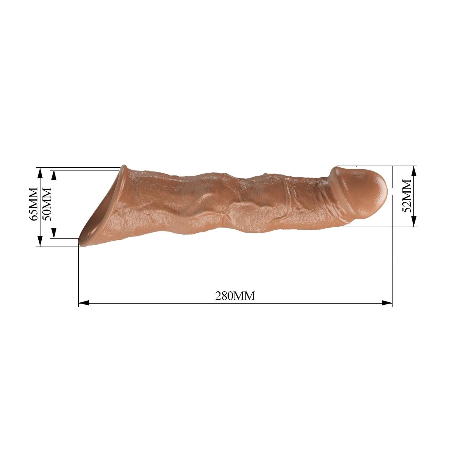 Pretty Love Extension Penis Sleeve with Modular Length Blocks Brown – 28 cm