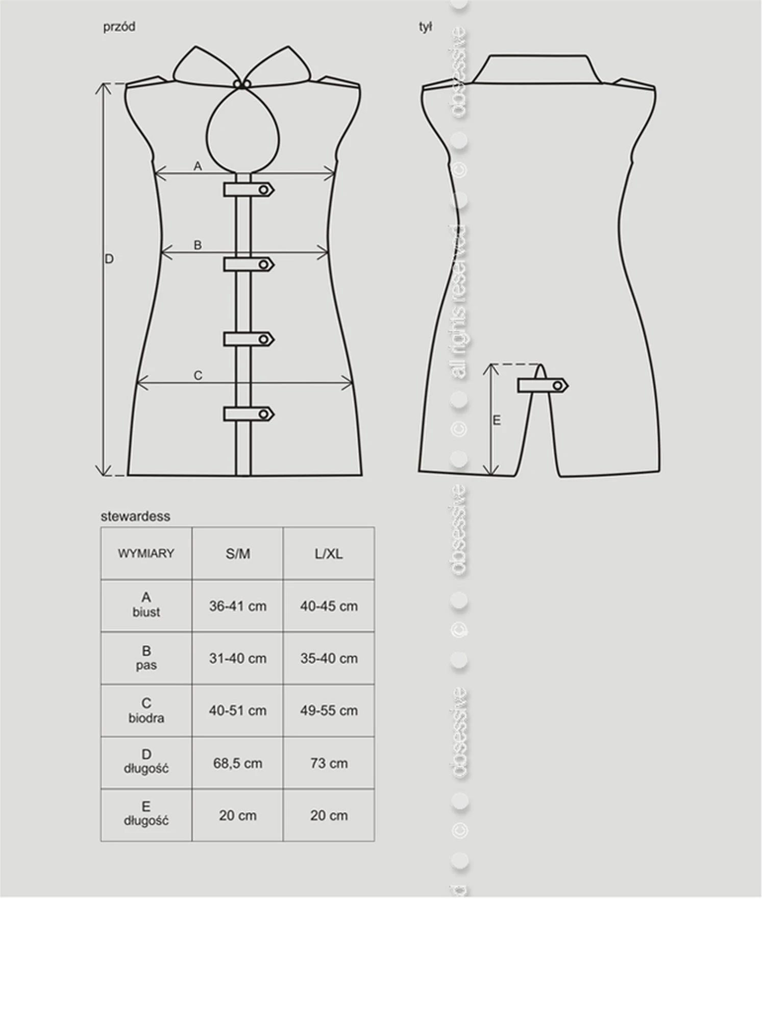 Lingerie - Costume hôtesse de l'air S/M