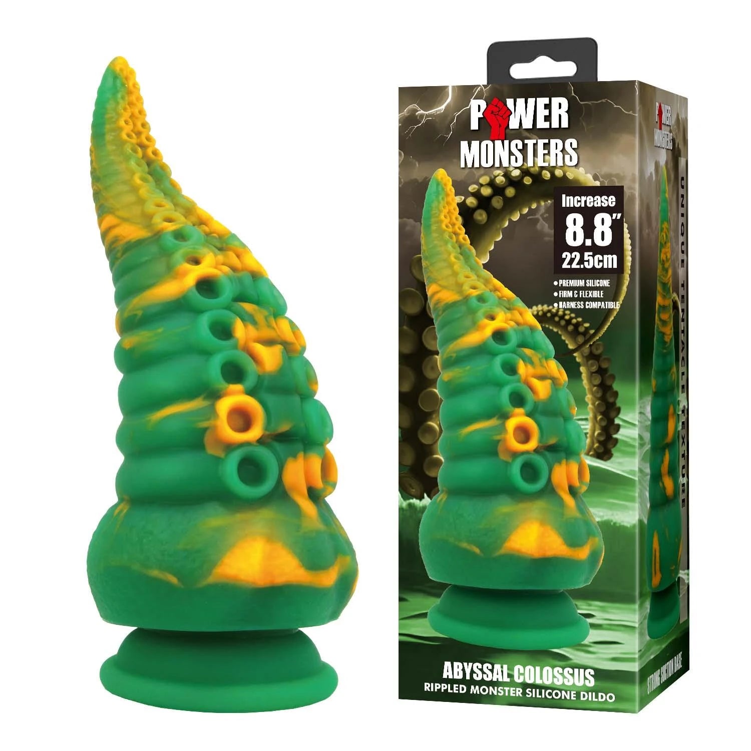 Power Monsters Colosse abyssal – Godemichet en silicone texturé 22,5 cm