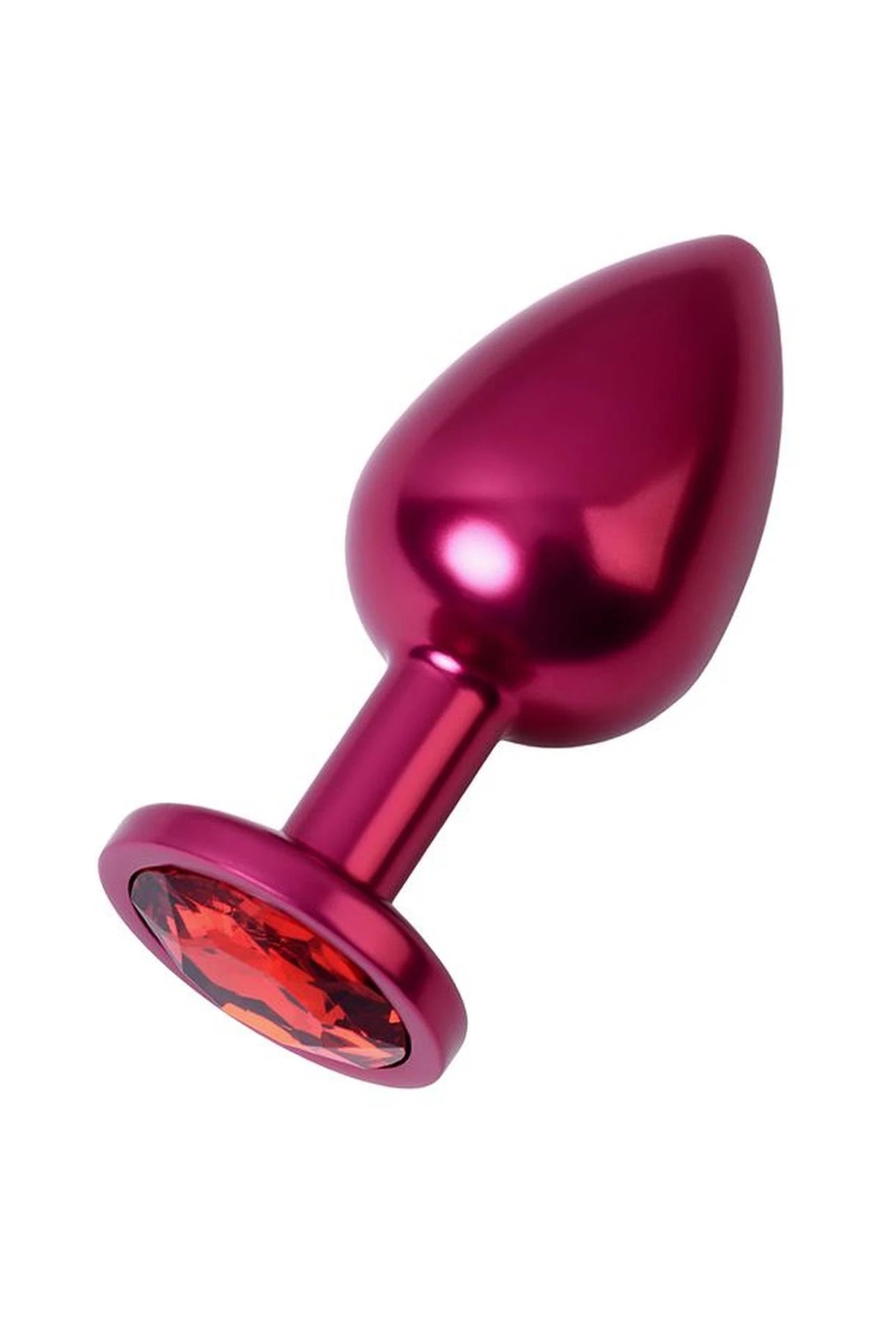 Plug anal rouge TOYFA en métal avec gemme rouge
