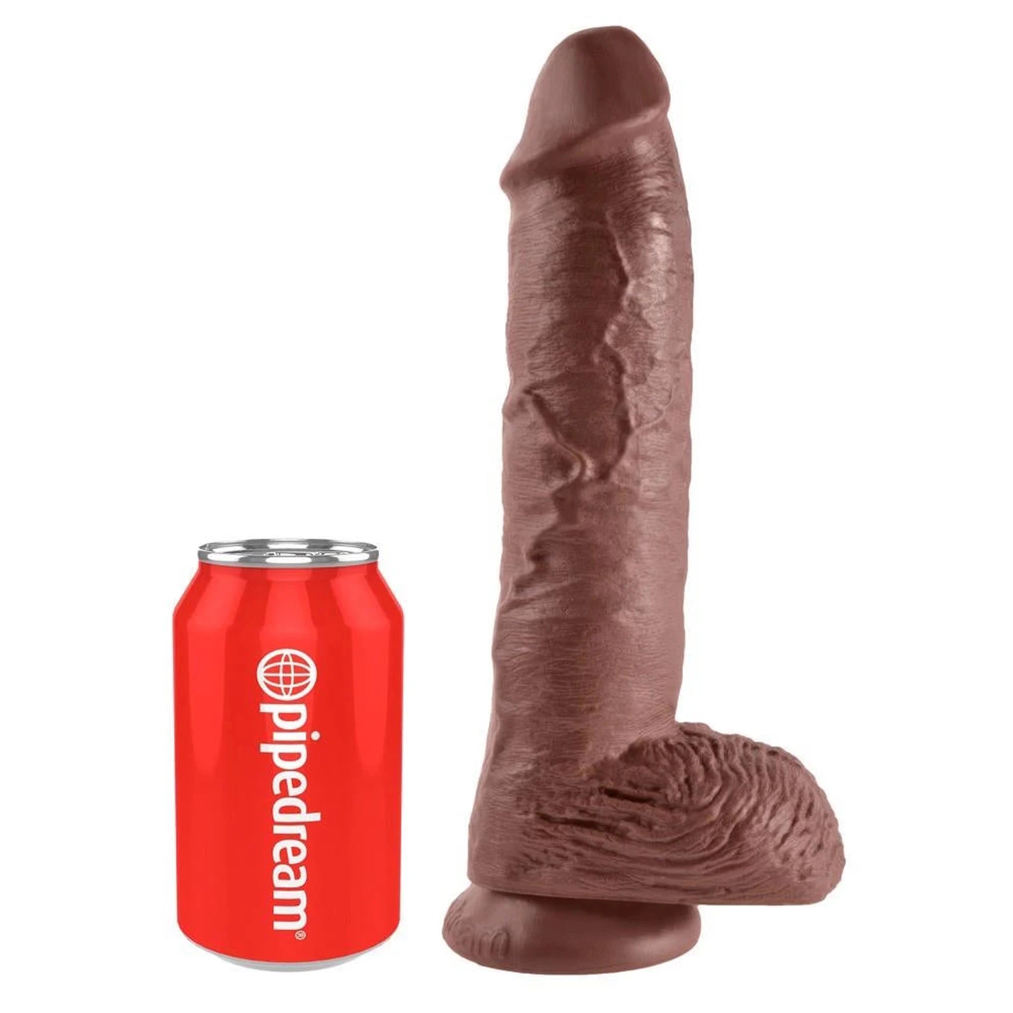 King Cock 10-inch Brown Balls