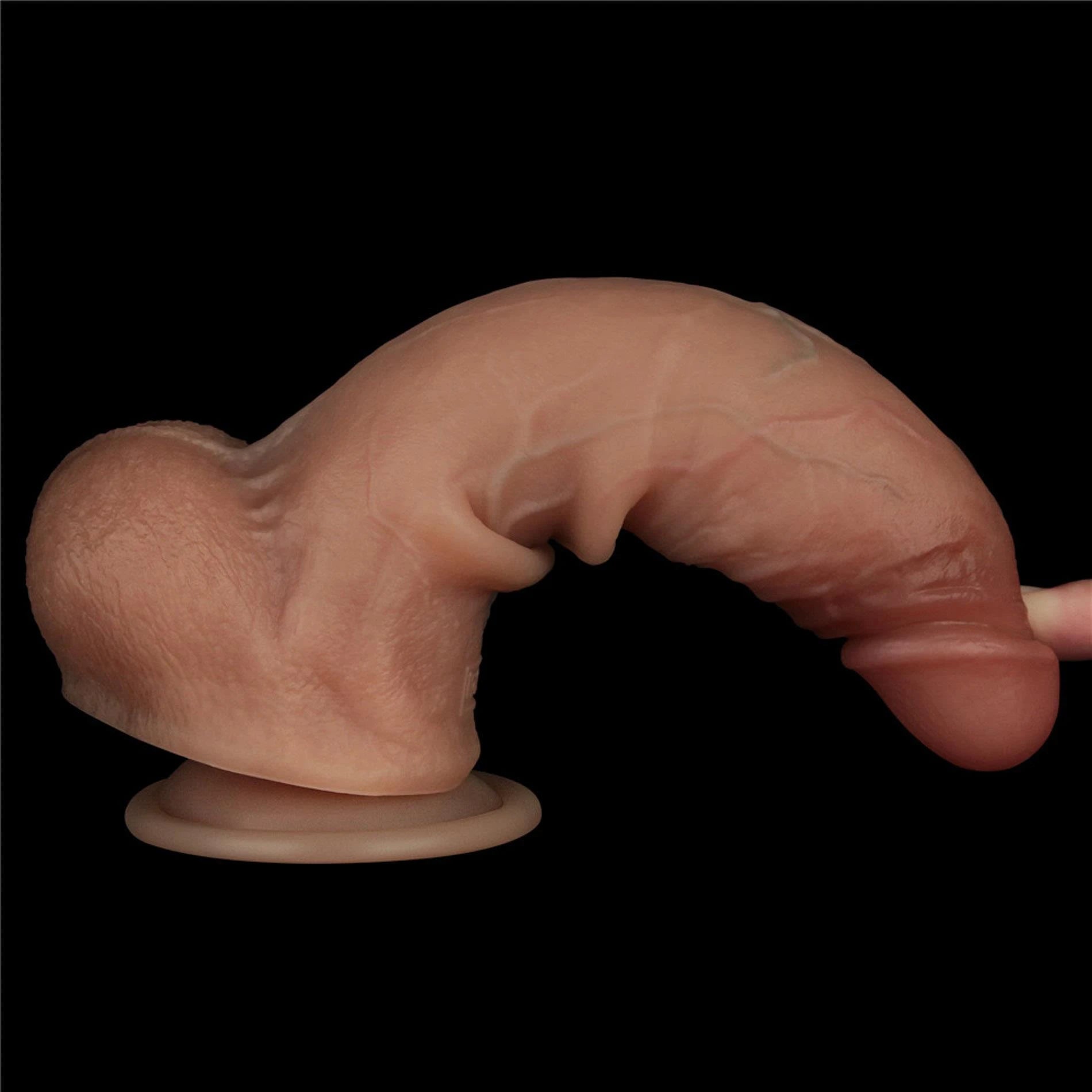 8.5'' Sliding Skin Pro Double couche de silicone Dong