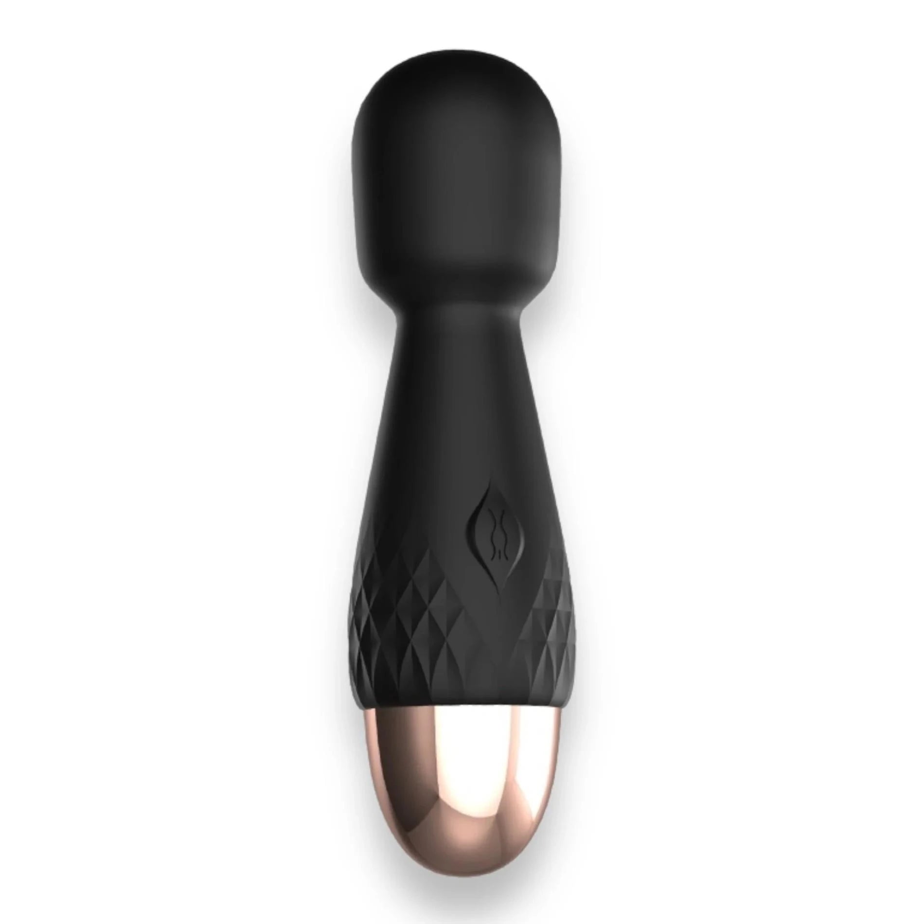 Power Escorts - Mini baguette de luxe - Noire - Masseurs baguette en silicone de 11,6 cm / 4,5 pouces