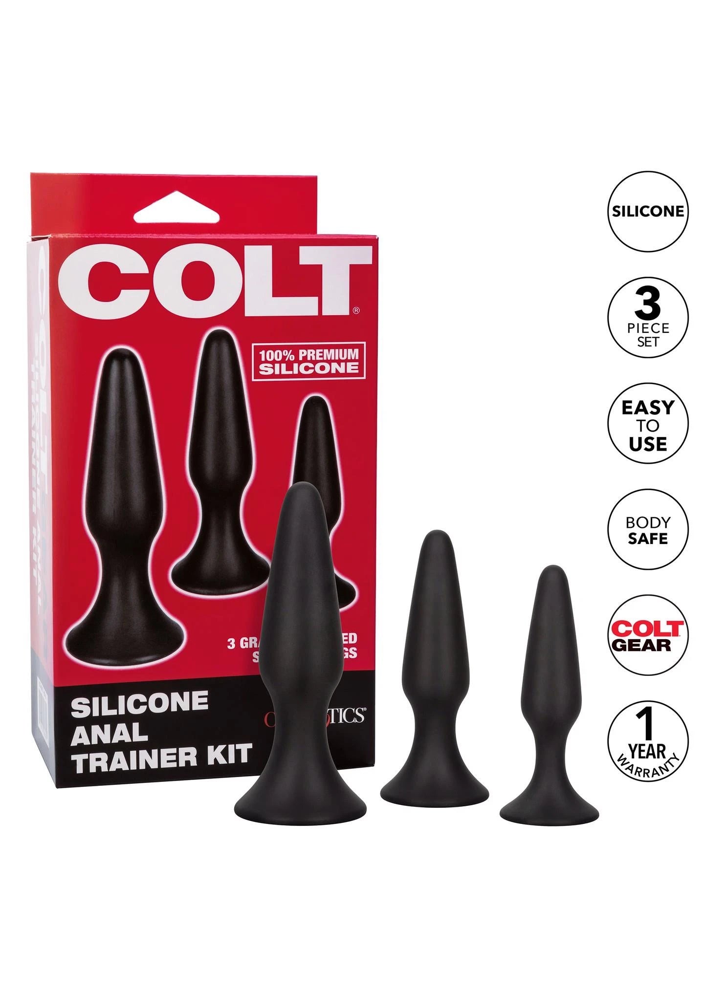 COLT Kit d'entraînement anal en silicone Noir