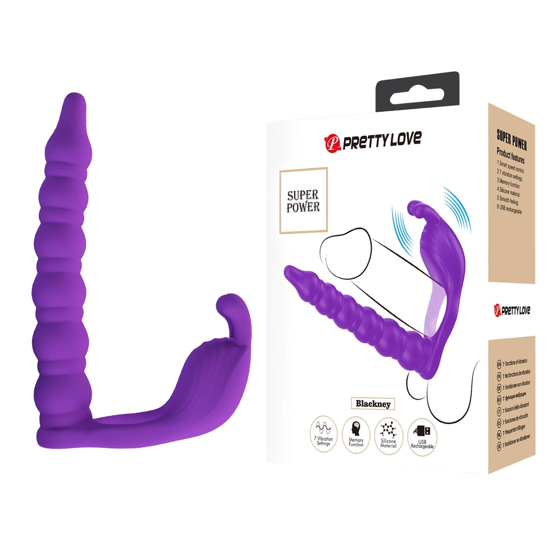 PRETTY LOVE - Blackney purple, 7 vibration functions, memory function
