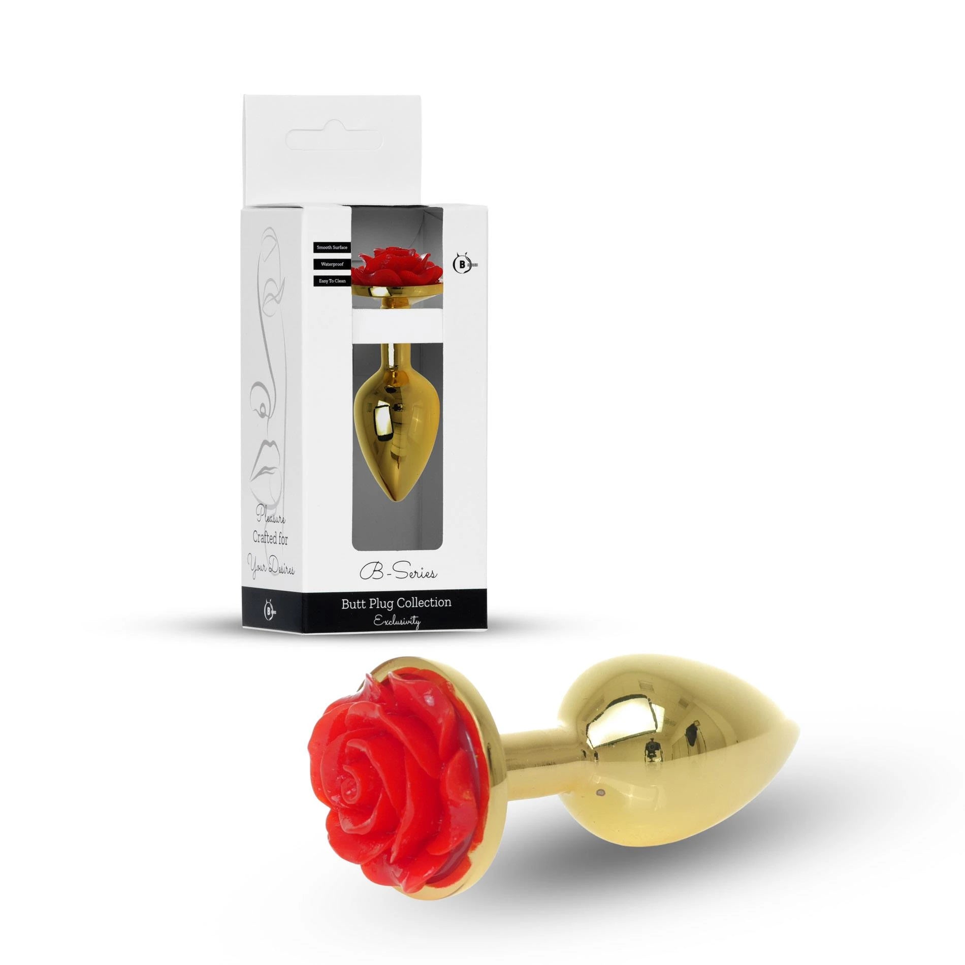 Plug-Bijoux Gold PLUG ROSE- Rouge