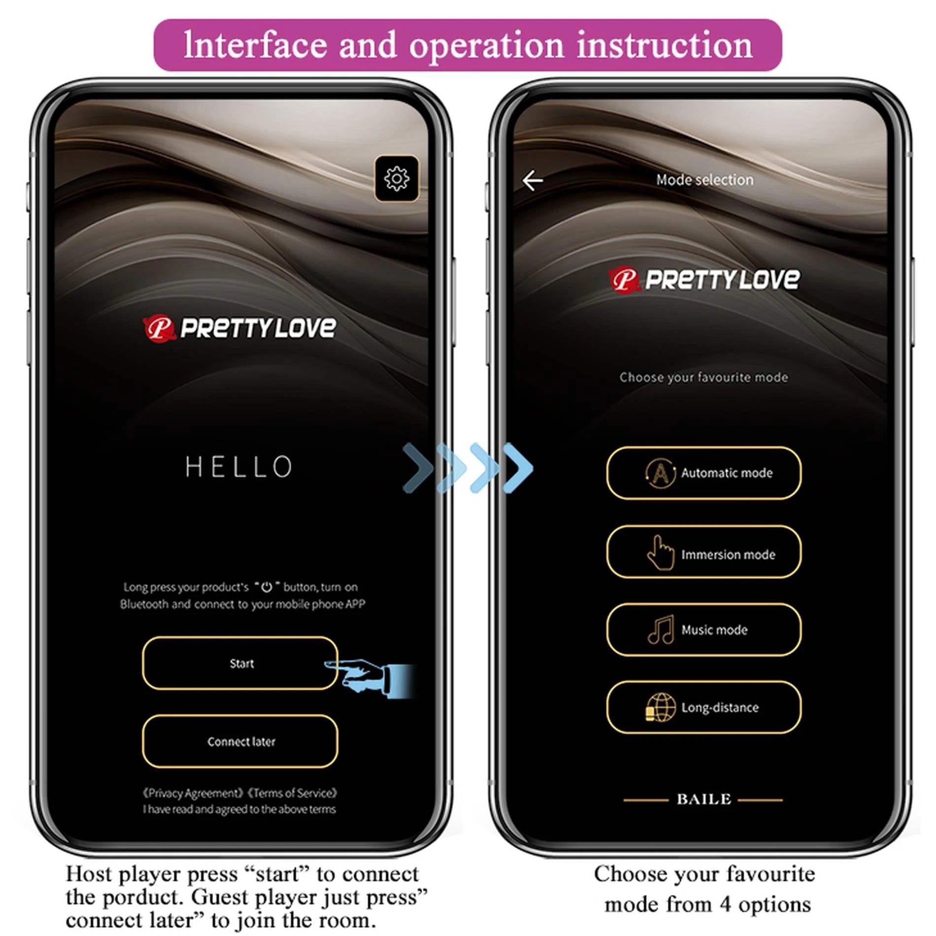 PRETTY LOVE - Baird, 12 fonctions de vibration, APP mobile, contrôle à distance