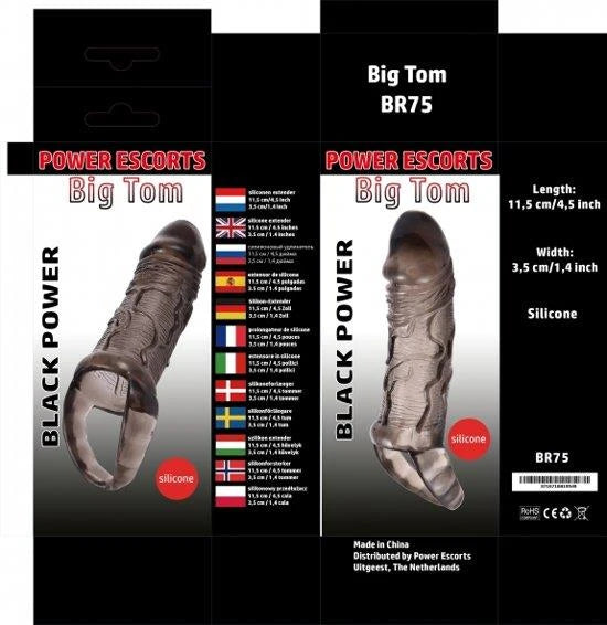 Big tom black  big size penis extender 11.5 cm
