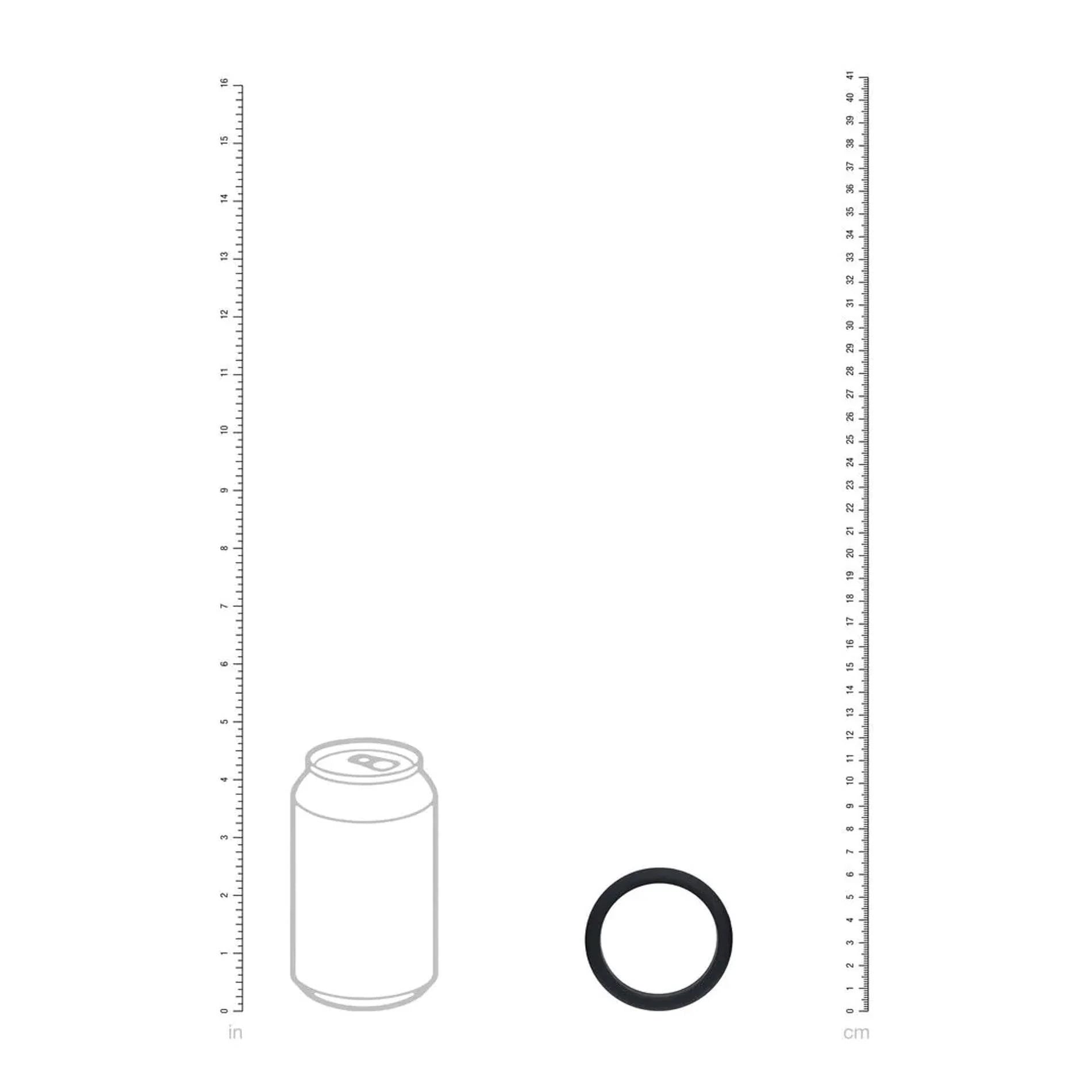 Wide O Silicone Cockring - XL - 50mm - Black