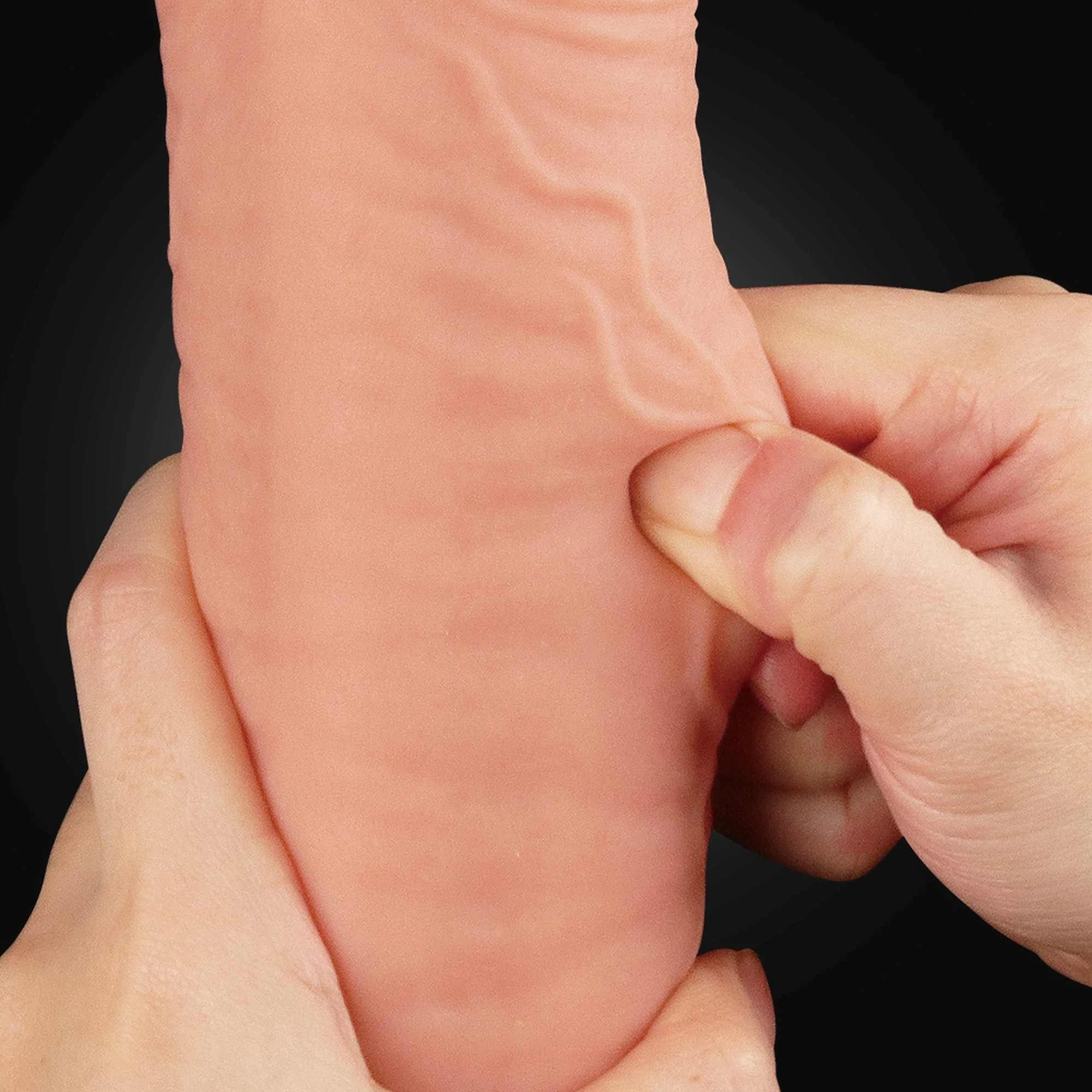 12″ Dual Layered Platinum Silicone Cock