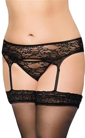 Porte-jarretelles 3316 - Grande taille - noir XL