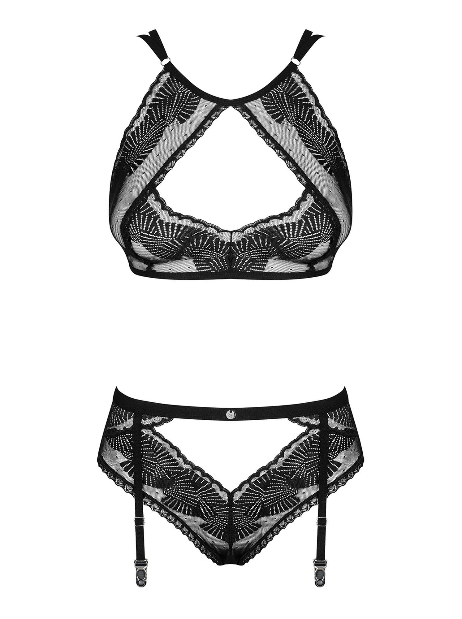 Lingerie-Allastia 2-piece set black L/XL