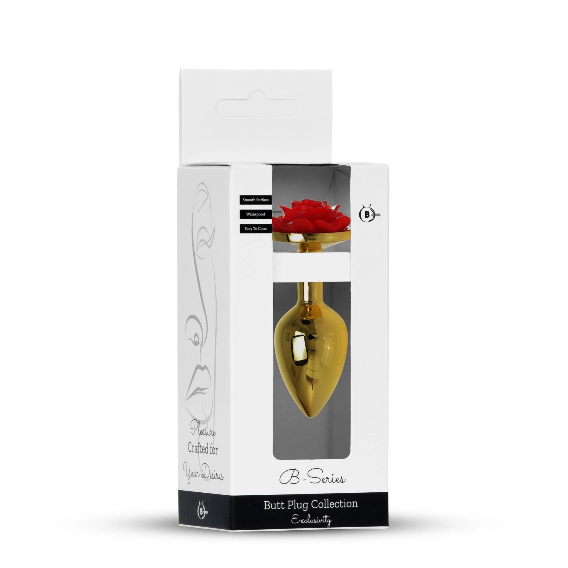 Plug-Bijoux Gold PLUG ROSE- Rouge