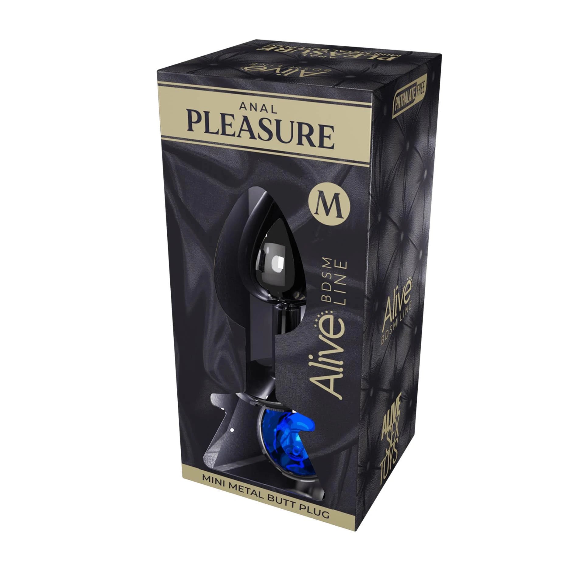 Mini Metal Butt Plug M blue