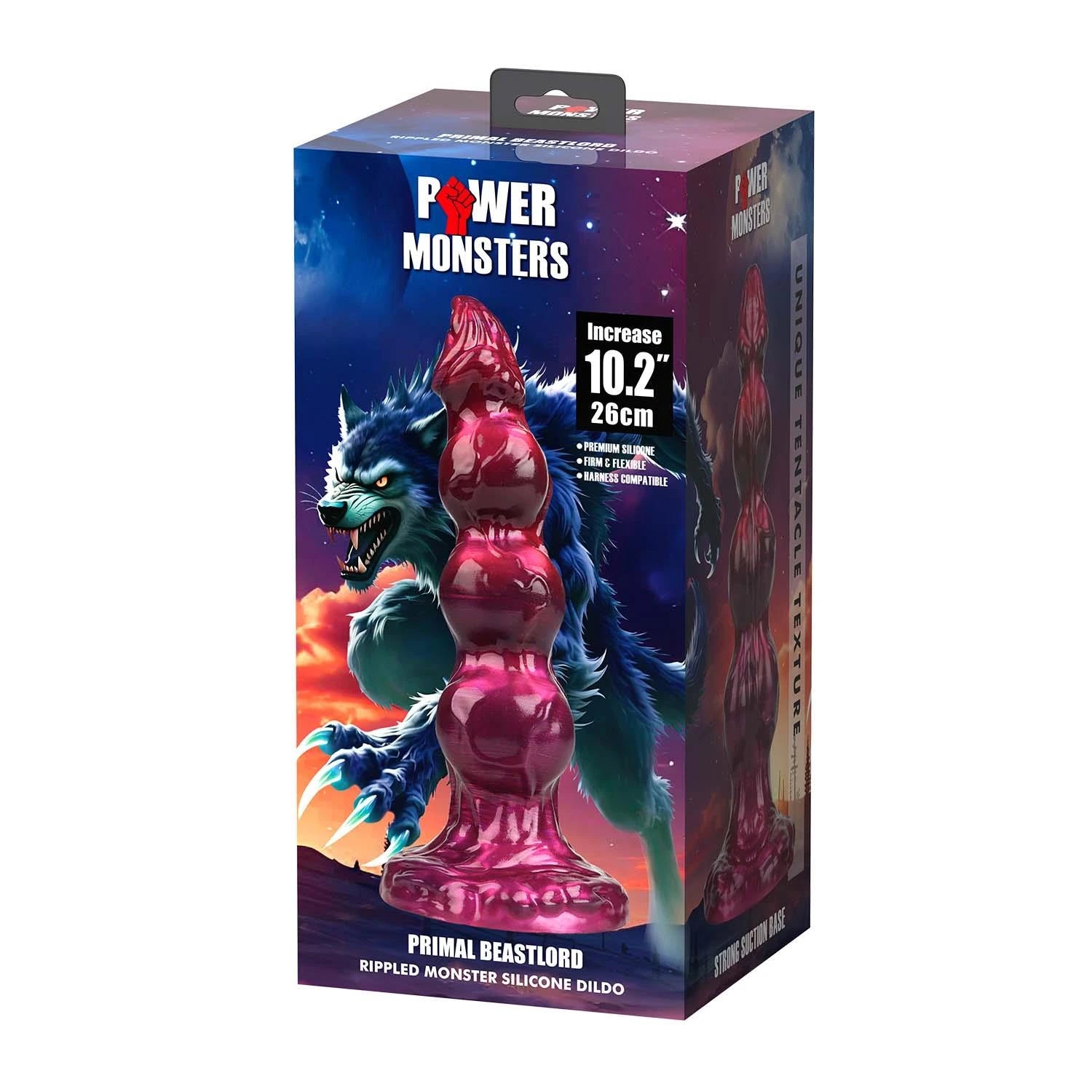 Power Monsters Primal Beastlord – Godemichet en silicone Monstres ondulés de 26 cm