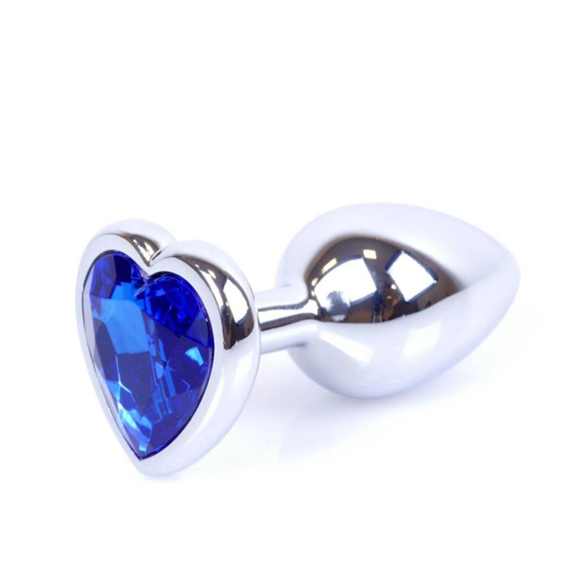MyLove Toys - Jewellery Silver Heart PLUG - Dark Blue