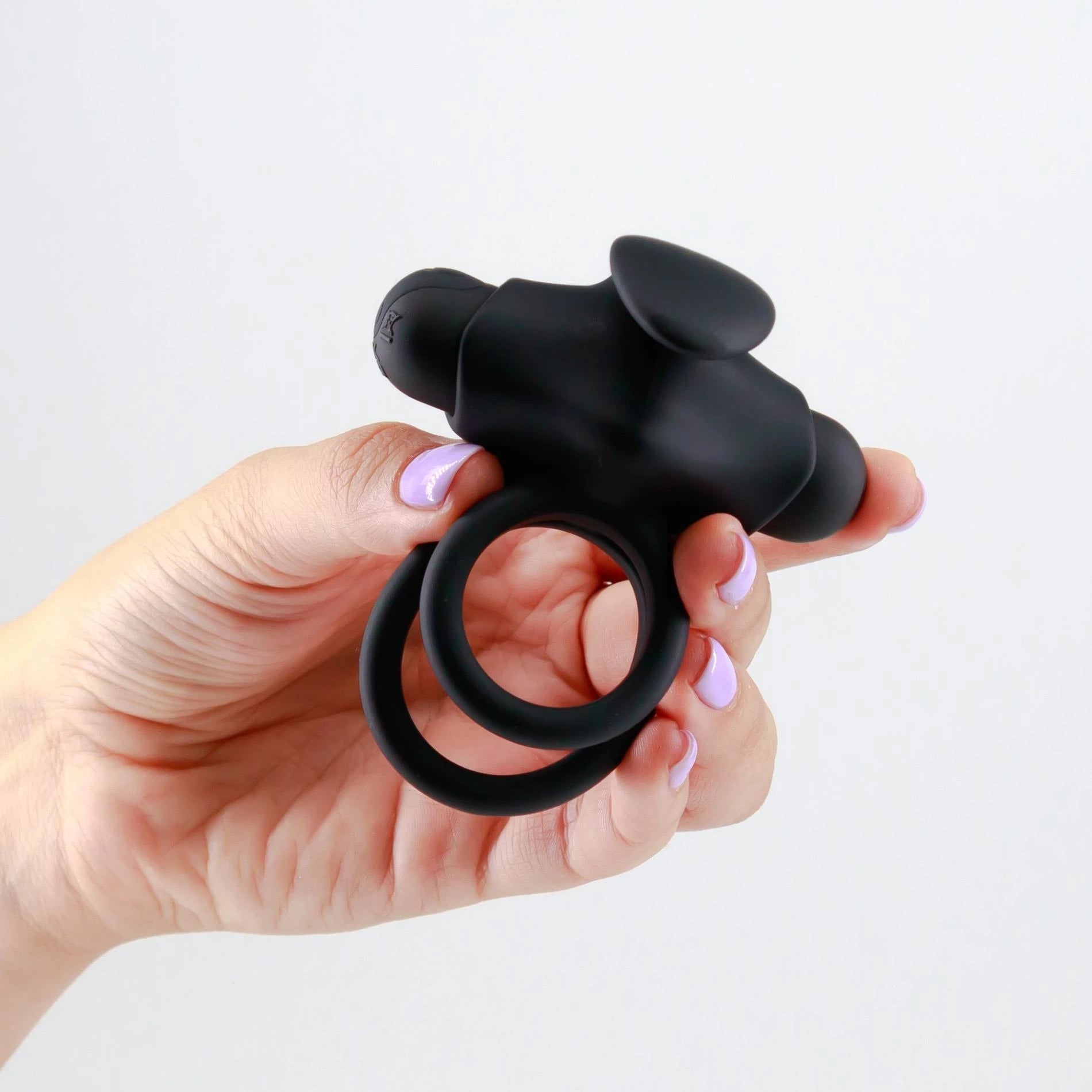 Thumper - Vibrating Double Cockring with Remote Control - Black