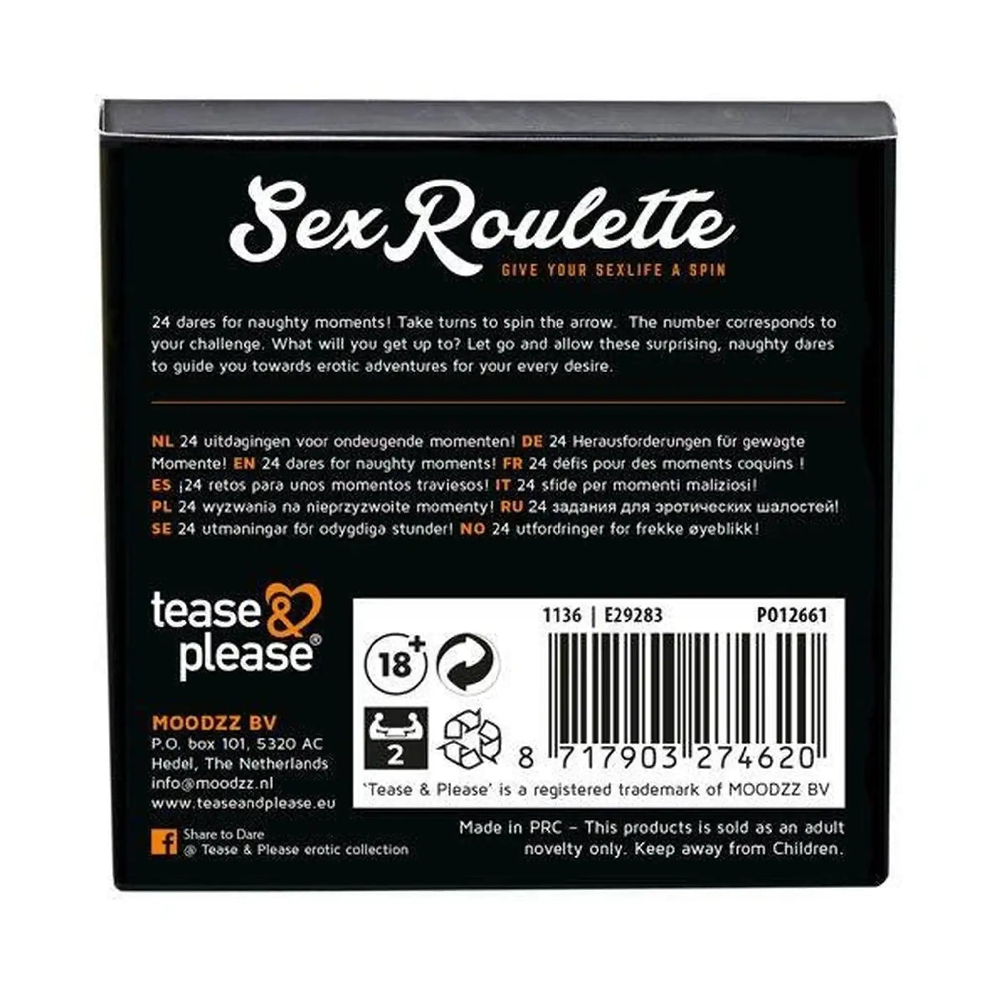 Sex Roulette Jeu Coquin (NL-DE-EN-FR-ES-IT-PL-RU-SE-NO)