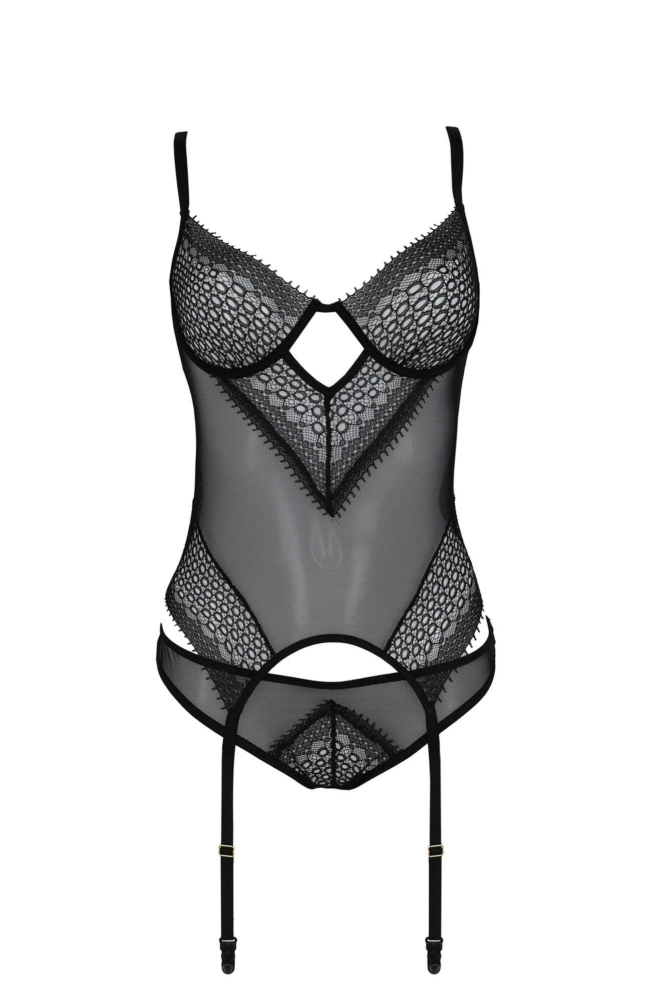 Lingerie-DENERYS CORSET noir S/M
