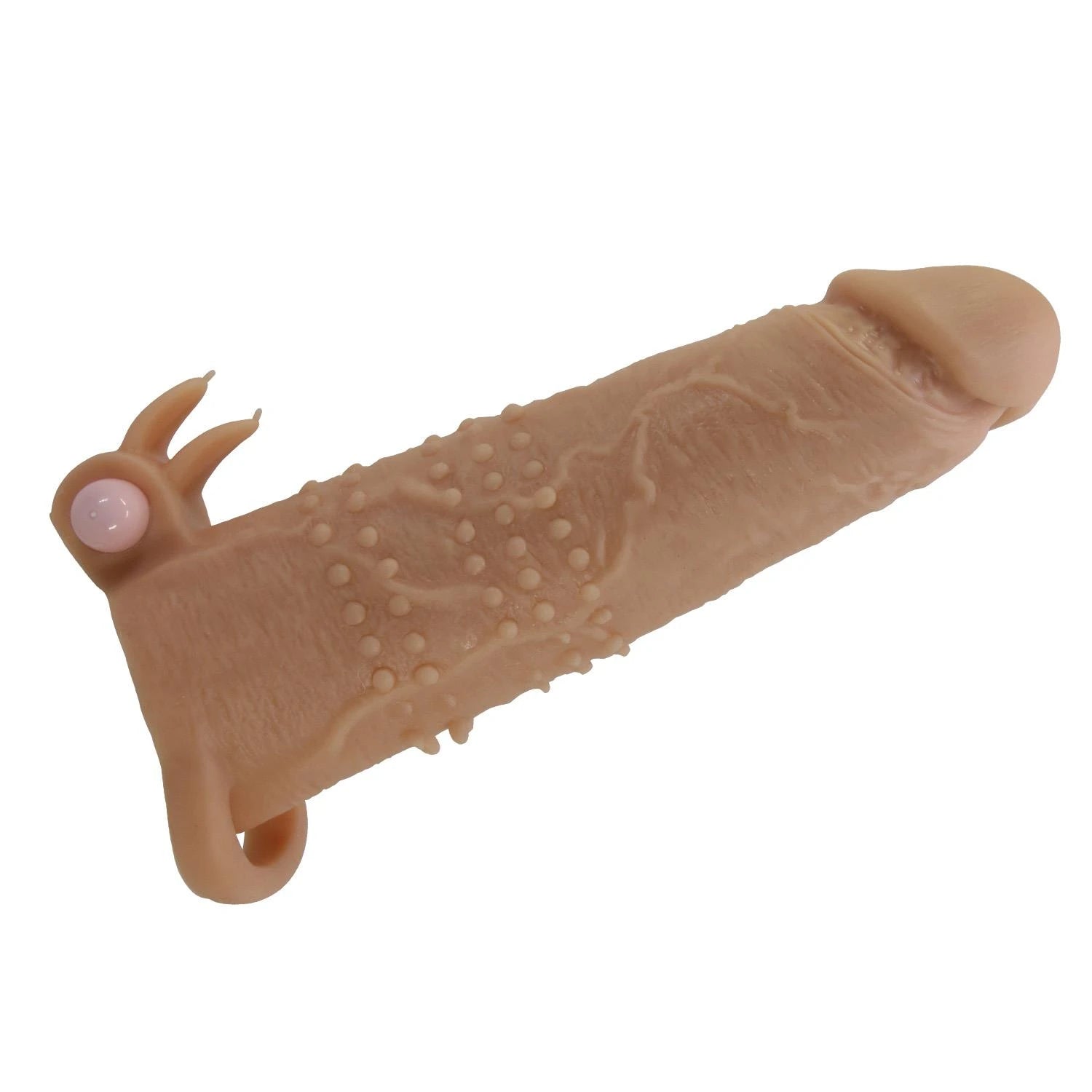 Pretty Love Quillon – 20 cm Vibrating Penis Sleeve Natural