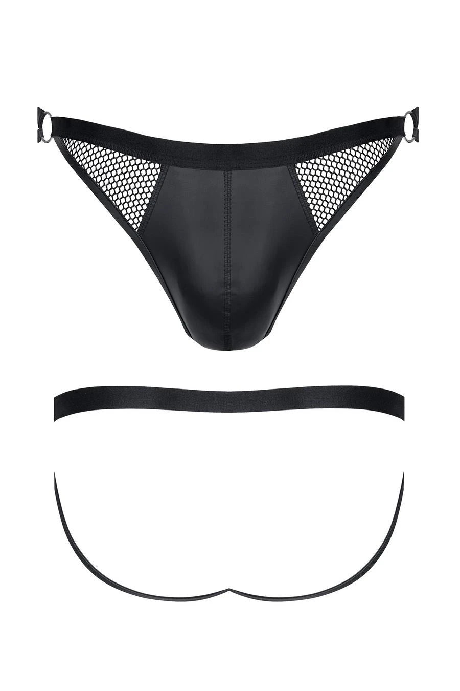 slip pour homme effet mouillé, ouvert à l'arrière avec un élément décoratif sur le côté XL