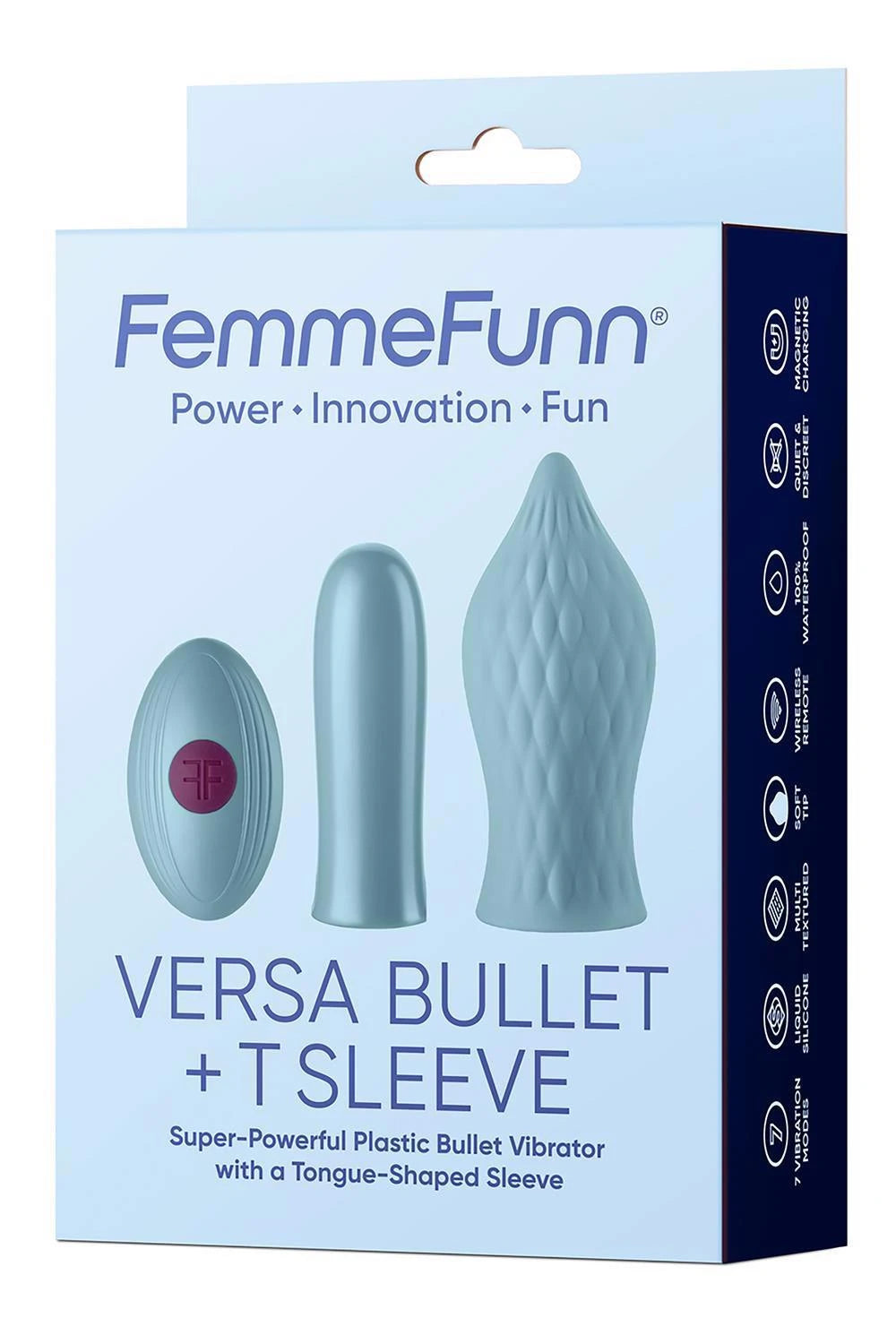 FEMMEFUNN VERSA BULLET AVEC GAINE EN T BLEU CLAIR