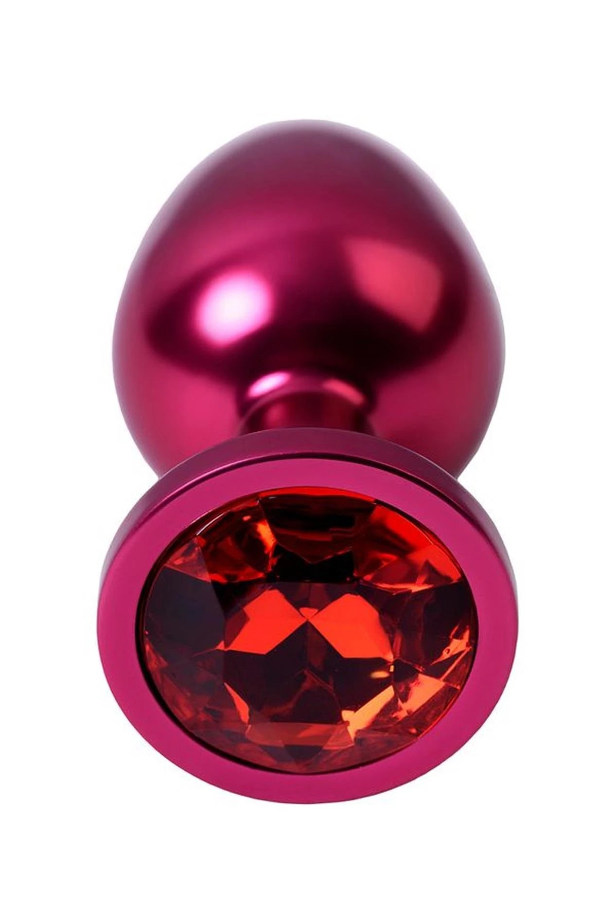 Plug anal rouge TOYFA en métal avec gemme rouge