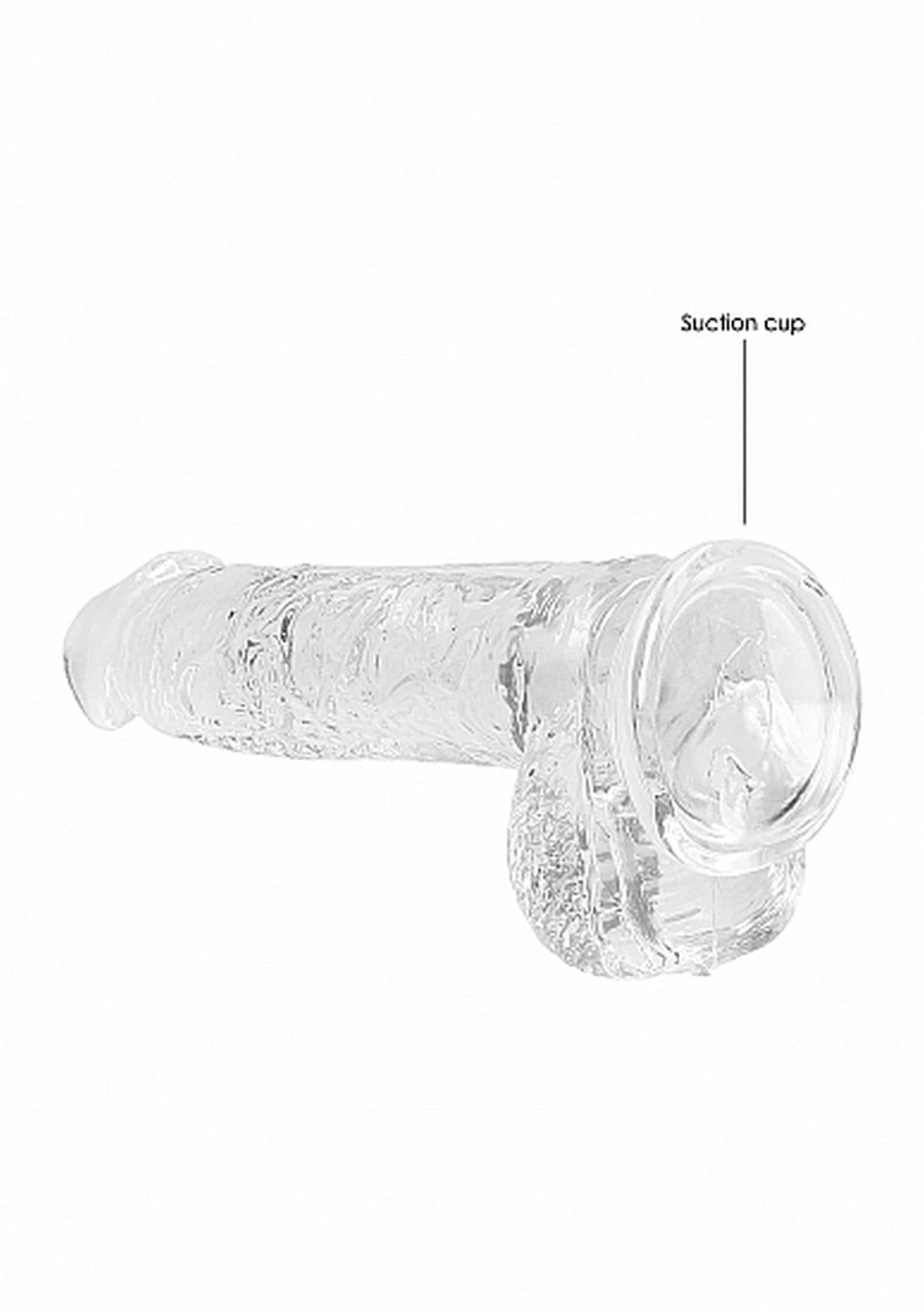 6″ / 15 cm Realistic Dildo With Balls - Transparent