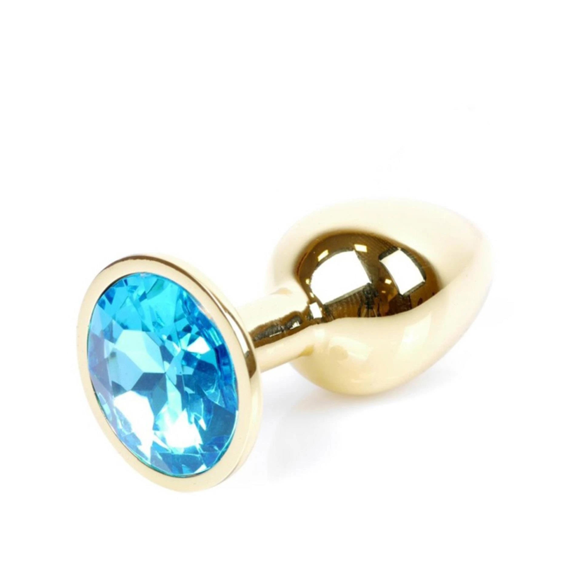 Plug-Bijoux Or PLUG- Bleu Clair