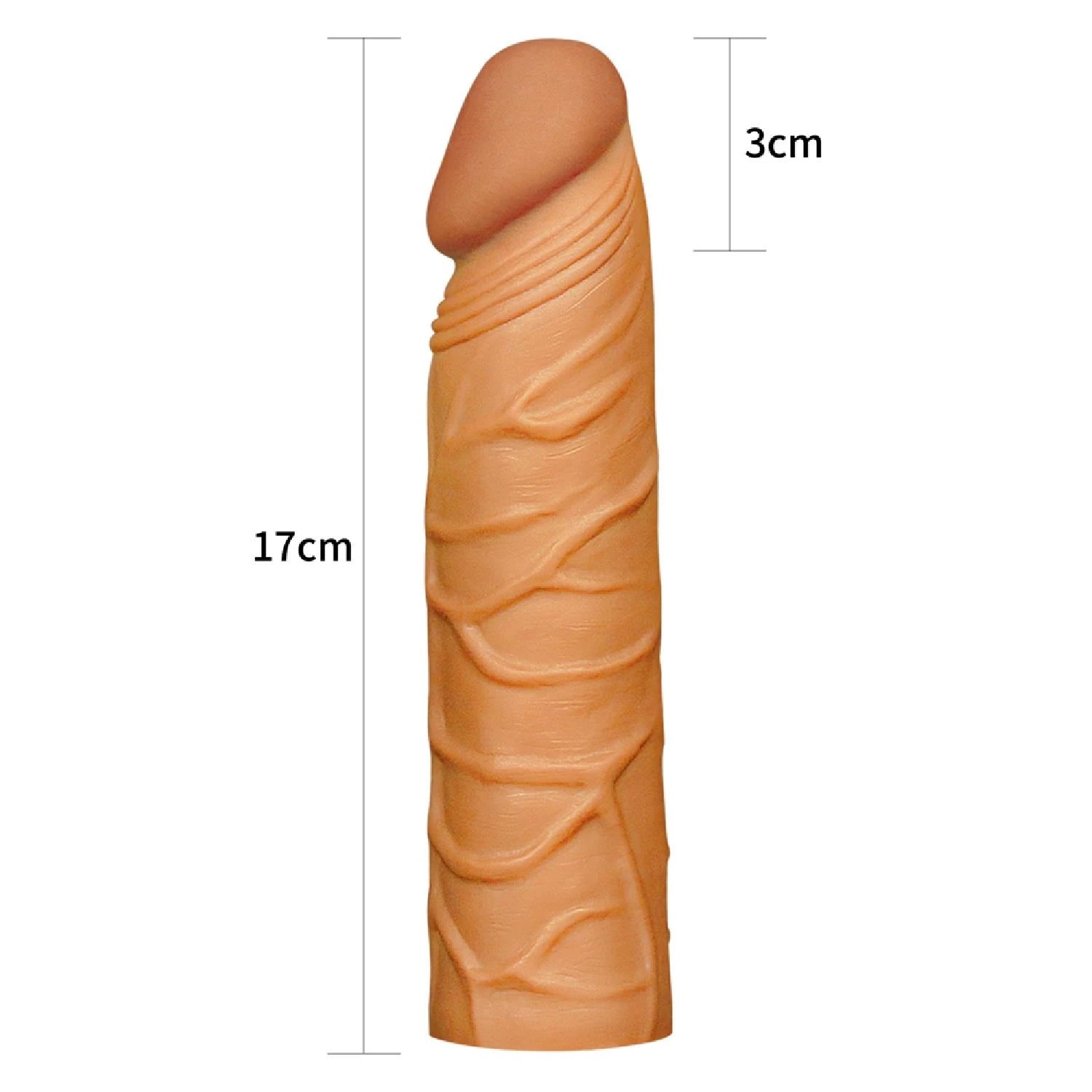 Add 1″ Pleasure X Tender Penis Sleeve Brown