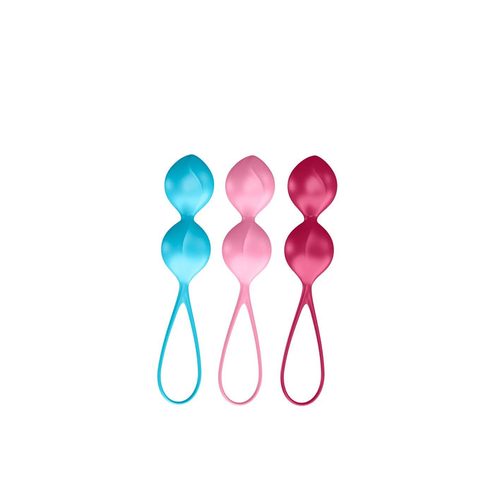 V Balls - Kegel Balls - 3 Pieces - Turquoise/Red/Pink
