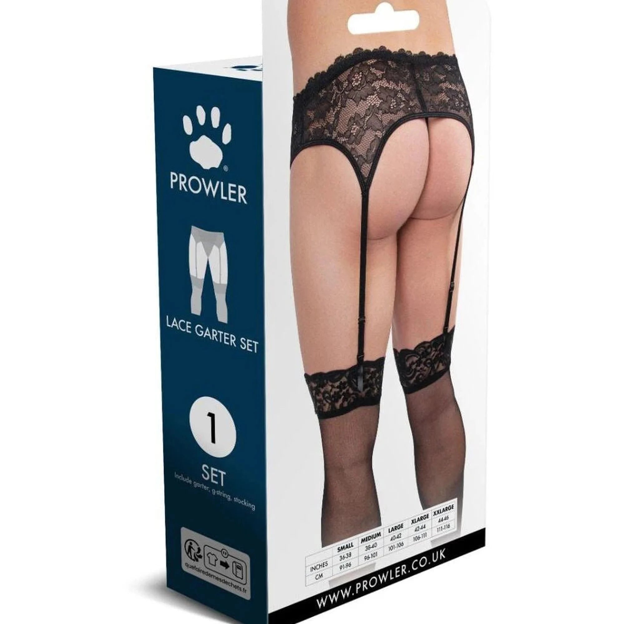 Ensemble jarretière Prowler en dentelle - Taille M
