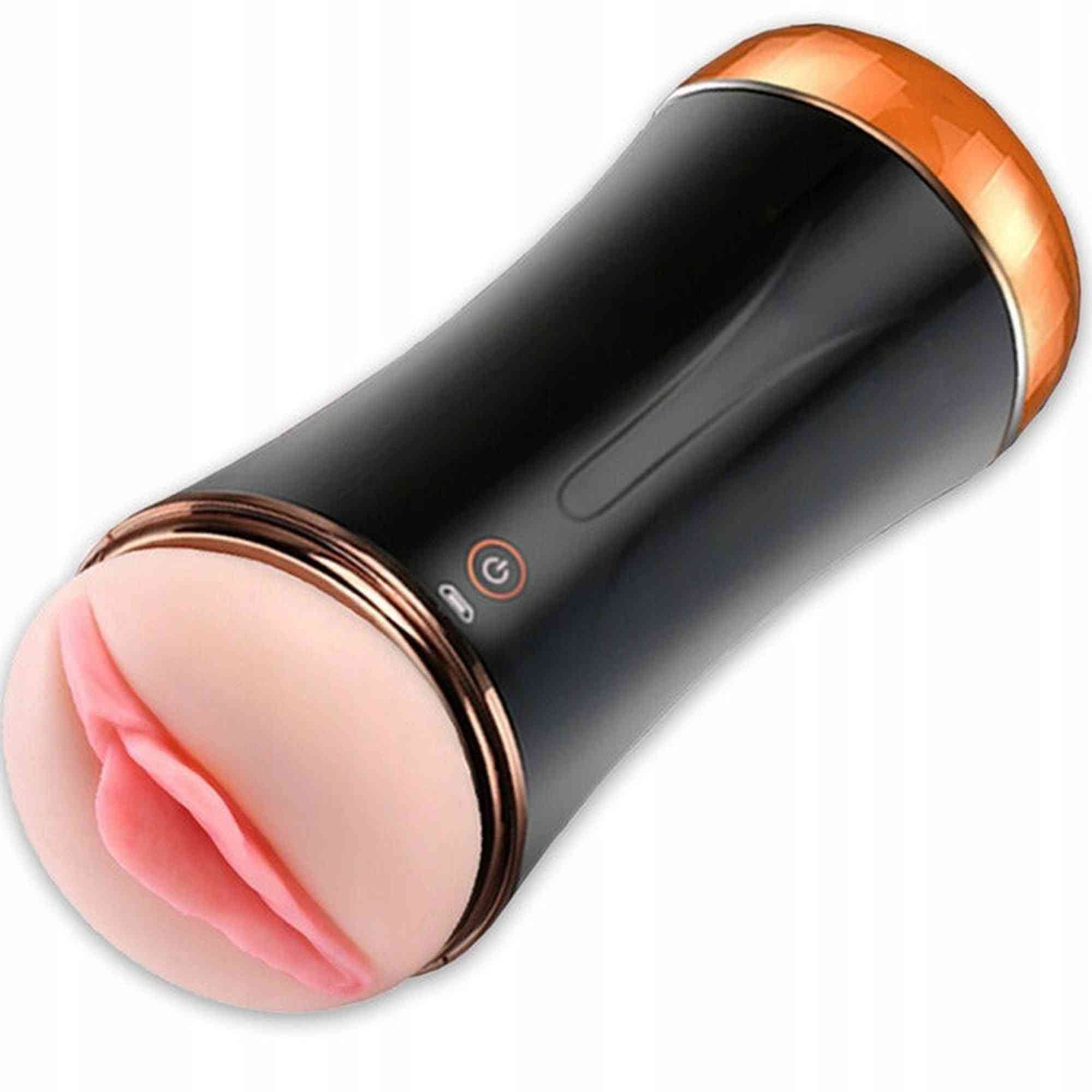 Masturbateur-Godet de masturbation vibrant USB 7 fonctions + fonction interactive / Double embout