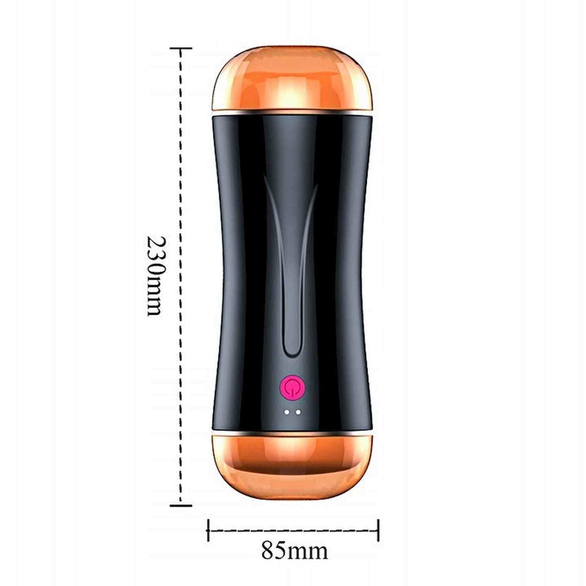 Masturbateur-Godet de masturbation vibrant USB 7 fonctions + fonction interactive / Double embout